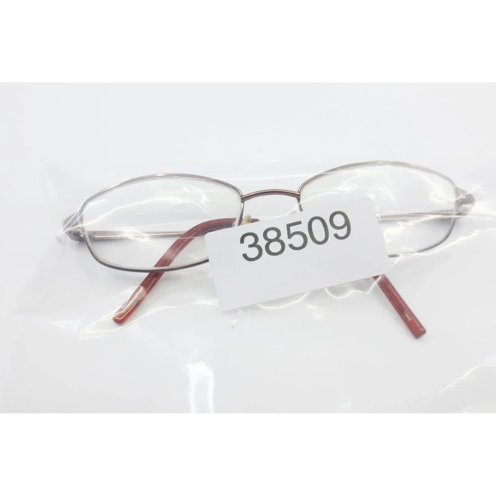 WM9010 BR Bronze Oval Metal Eyeglass Frames 53-18-135 Brown Tortoise Tips